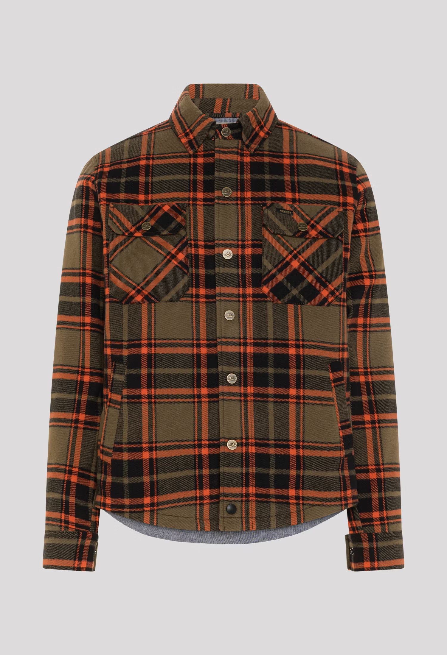 Rokker Colorado Rider Shirt Grøn/Orange MC Jakke