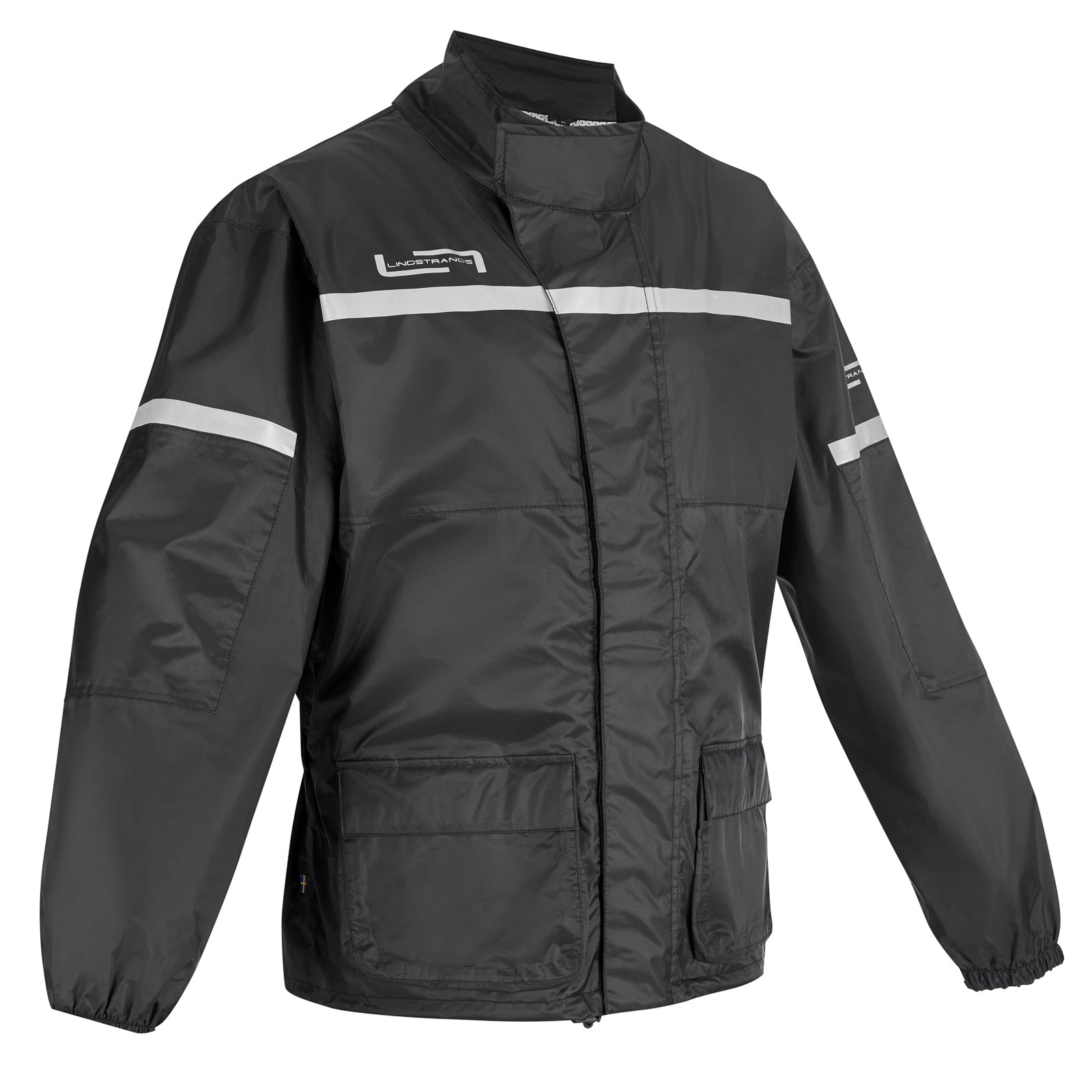 Lindstrands MC Regnjakke Sidvallen Sort