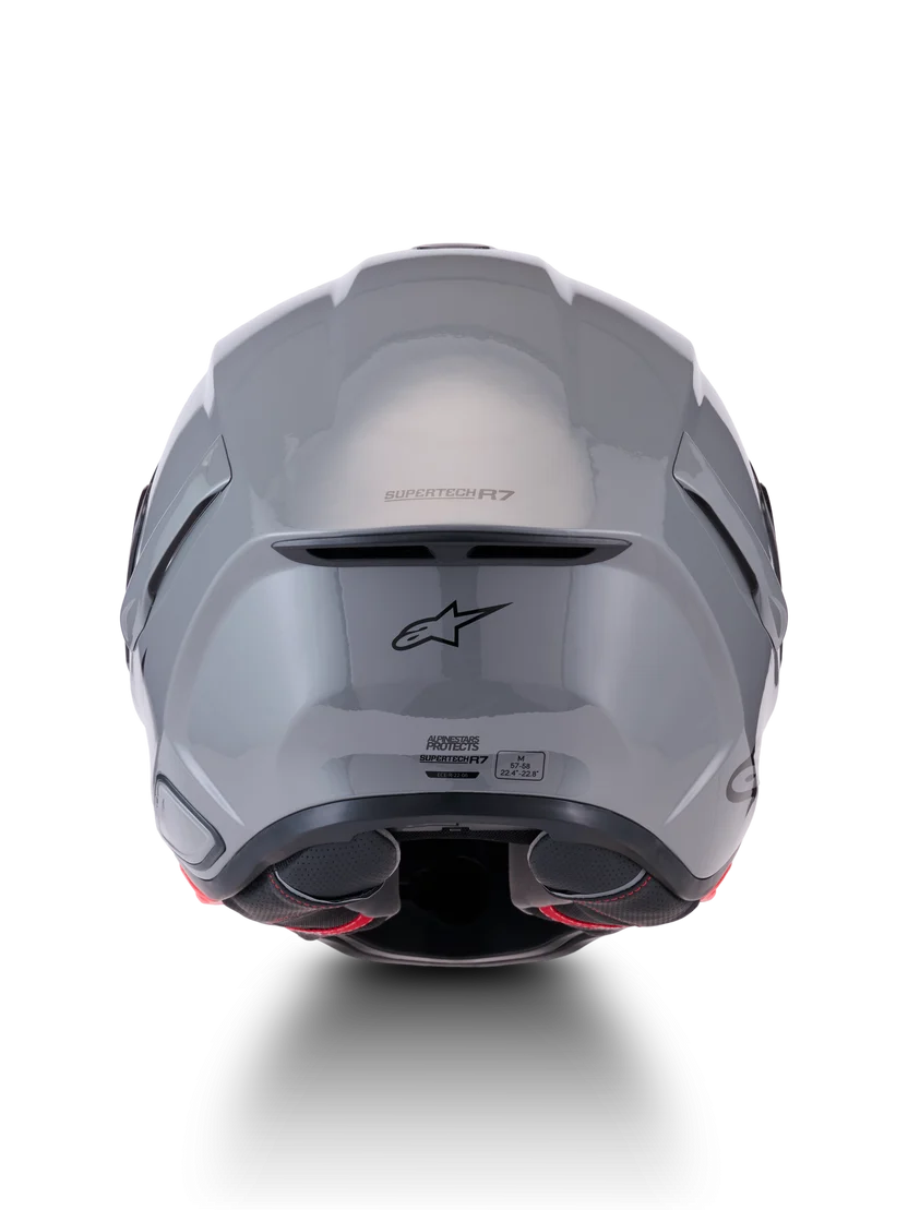 Alpinestars Supertech R7 Blank Grå MC Hjelm