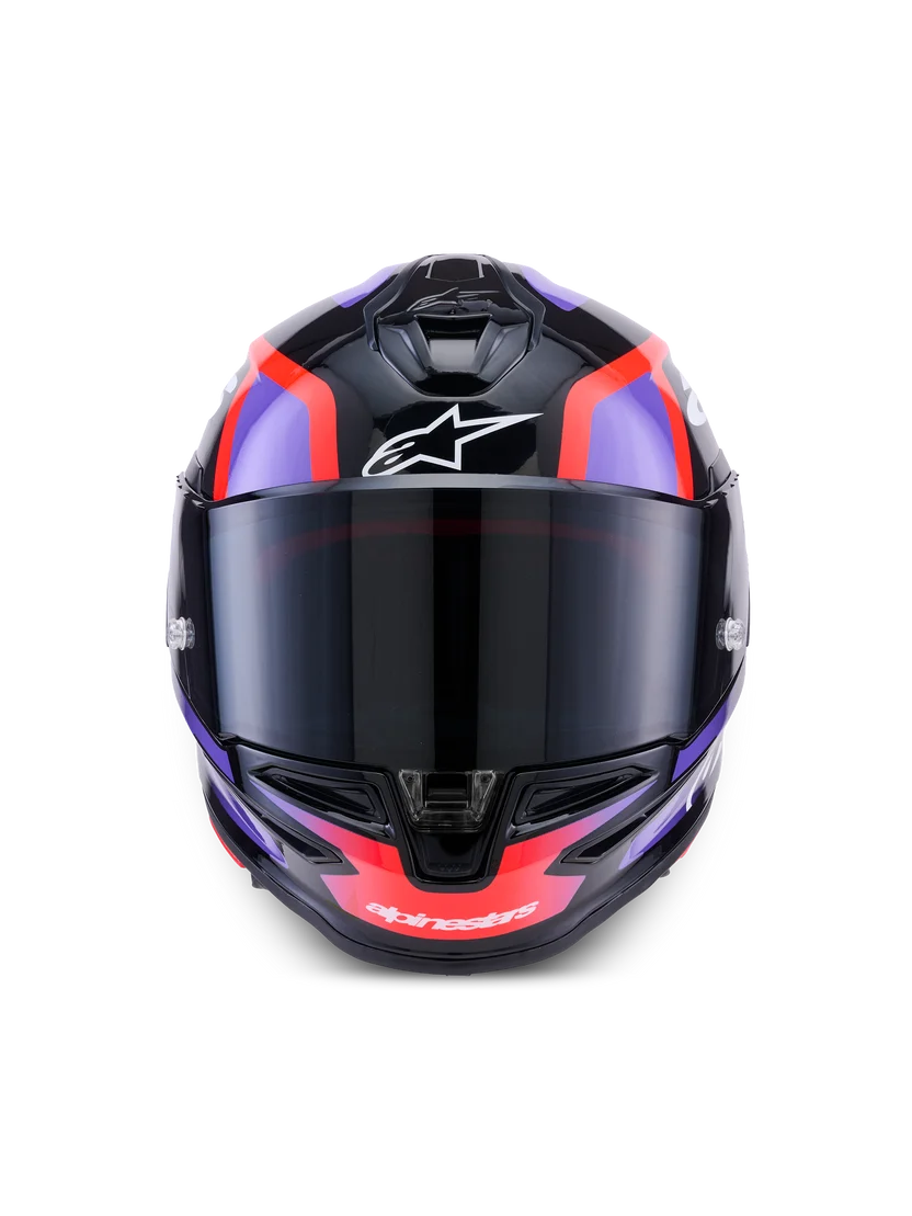 Alpinestars Supertech R7 Lumen Design Lilla Rød MC Hjelm