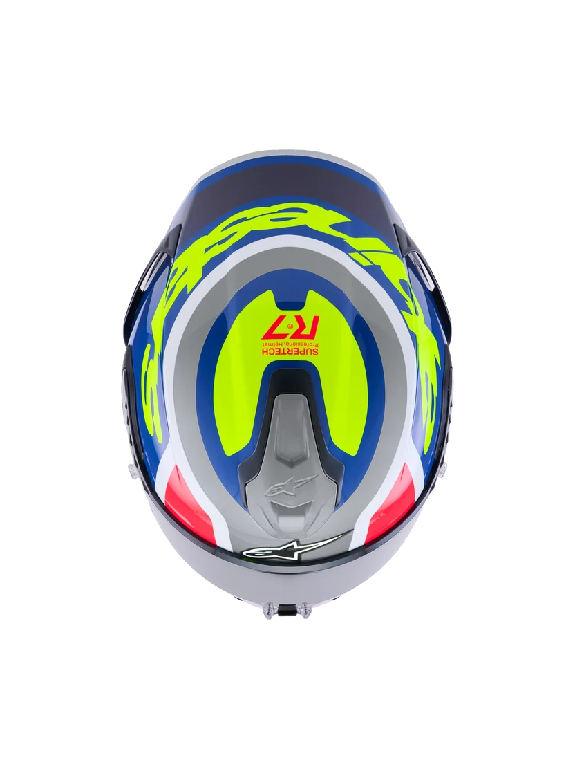 Alpinestars Supertech R7 Lumen Design Sølv Fluo Gul MC Hjelm