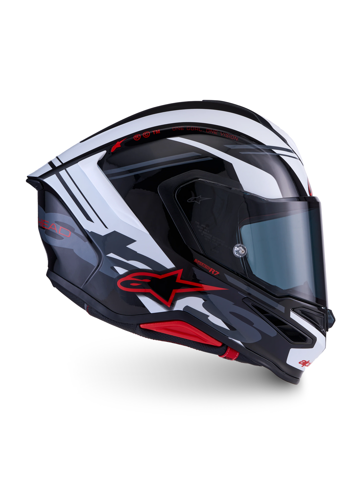 Alpinestars Supertech R7 Core Design Sort Hvid MC Hjelm