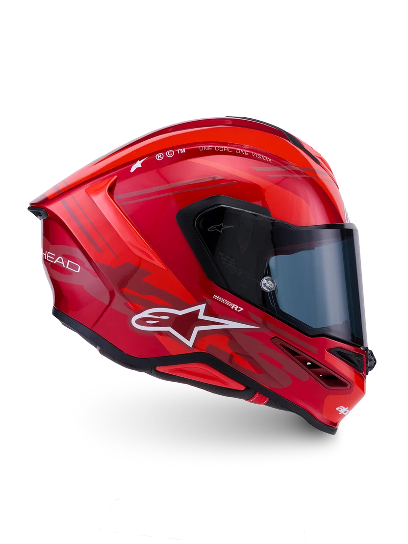 Alpinestars Supertech R7 Core Design Rød MC Hjelm