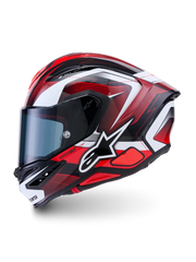 Alpinestars Superteceh R7 Kinetis Design Rød Hvid MC Hjelm