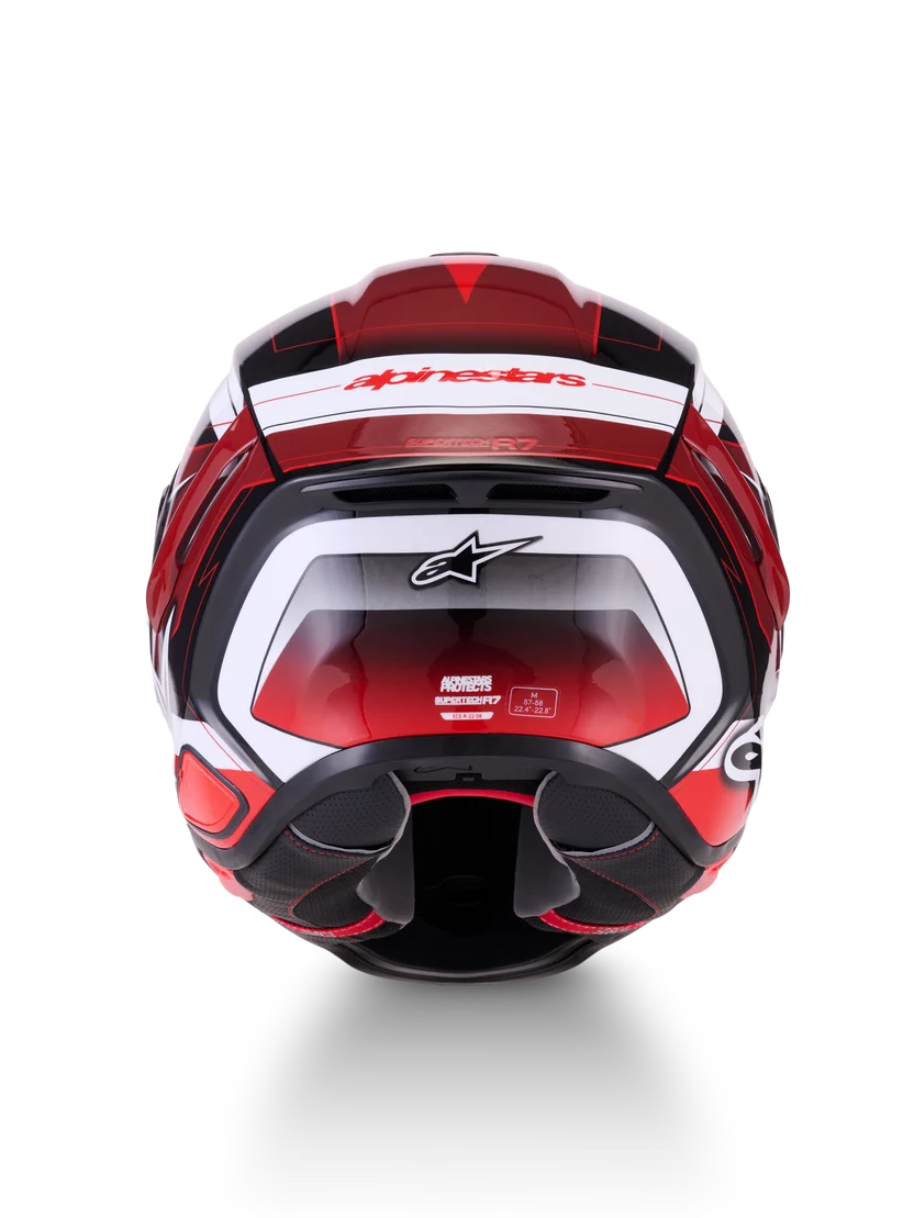 Alpinestars Superteceh R7 Kinetis Design Rød Hvid MC Hjelm