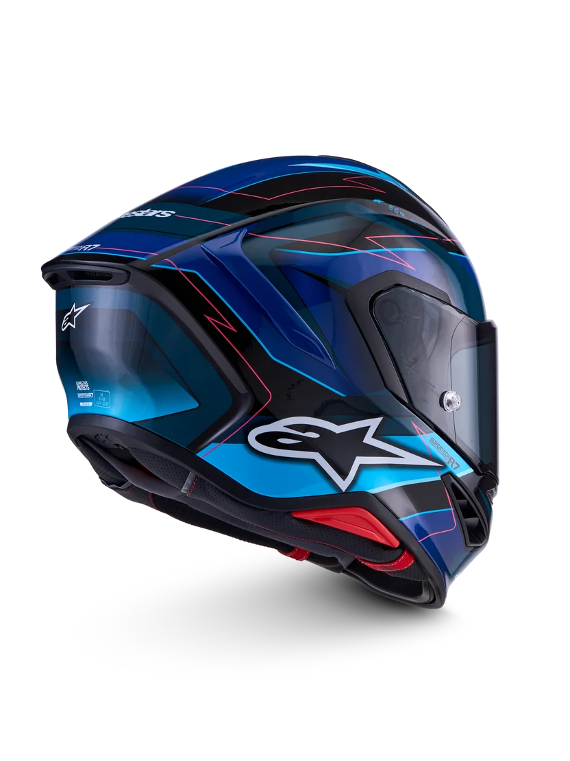 Alpinestars Supertech R7 Kinetis Deisgn Blå MC Hjelm