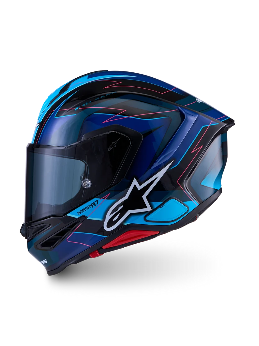 Alpinestars Supertech R7 Kinetis Deisgn Blå MC Hjelm