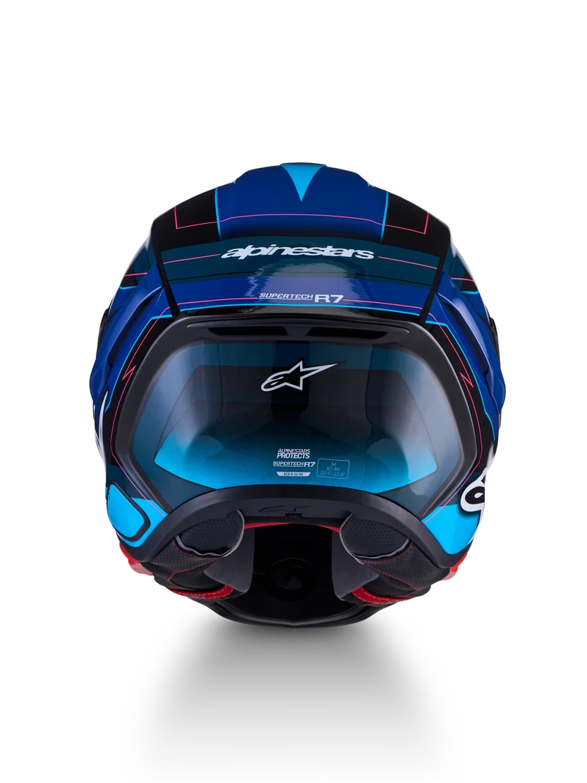 Alpinestars Supertech R7 Kinetis Deisgn Blå MC Hjelm