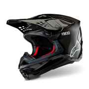 Alpinestars S-M10  Solid Glossy Carbon MX Cross Hjelm