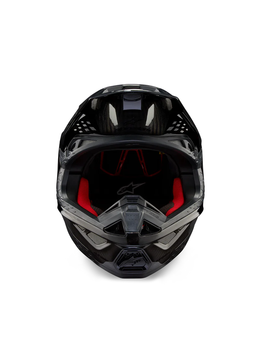 Alpinestars S-M10  Solid Glossy Carbon MX Cross Hjelm