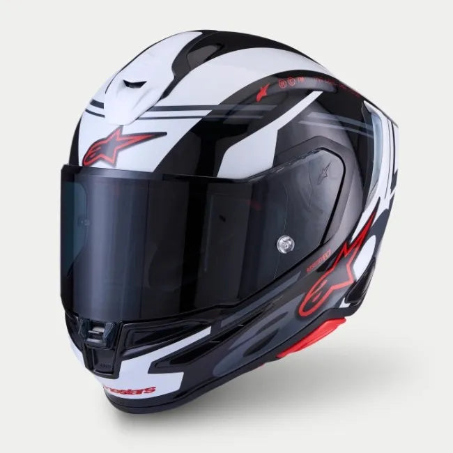 Alpinestars Supertech R7 Core Design Sort Hvid MC Hjelm