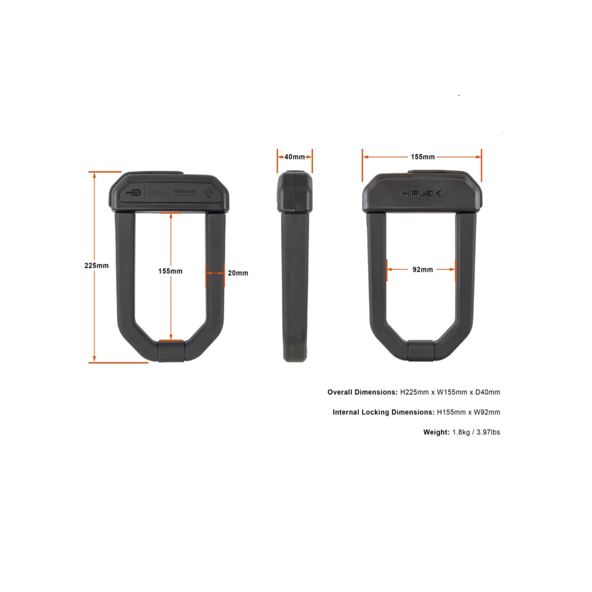 Hiplok D1000 Lås HIPLOK