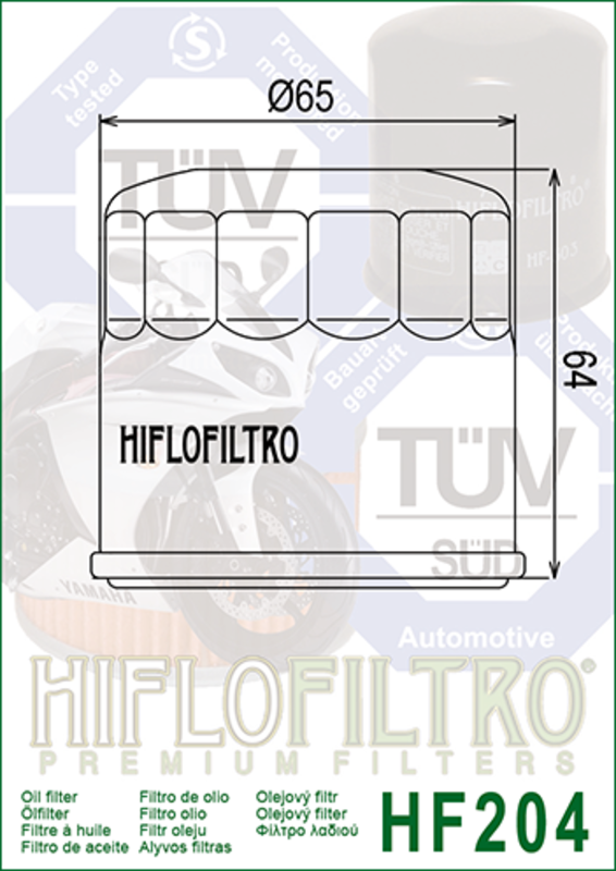 HiFlo oil filter HF204C Chromed