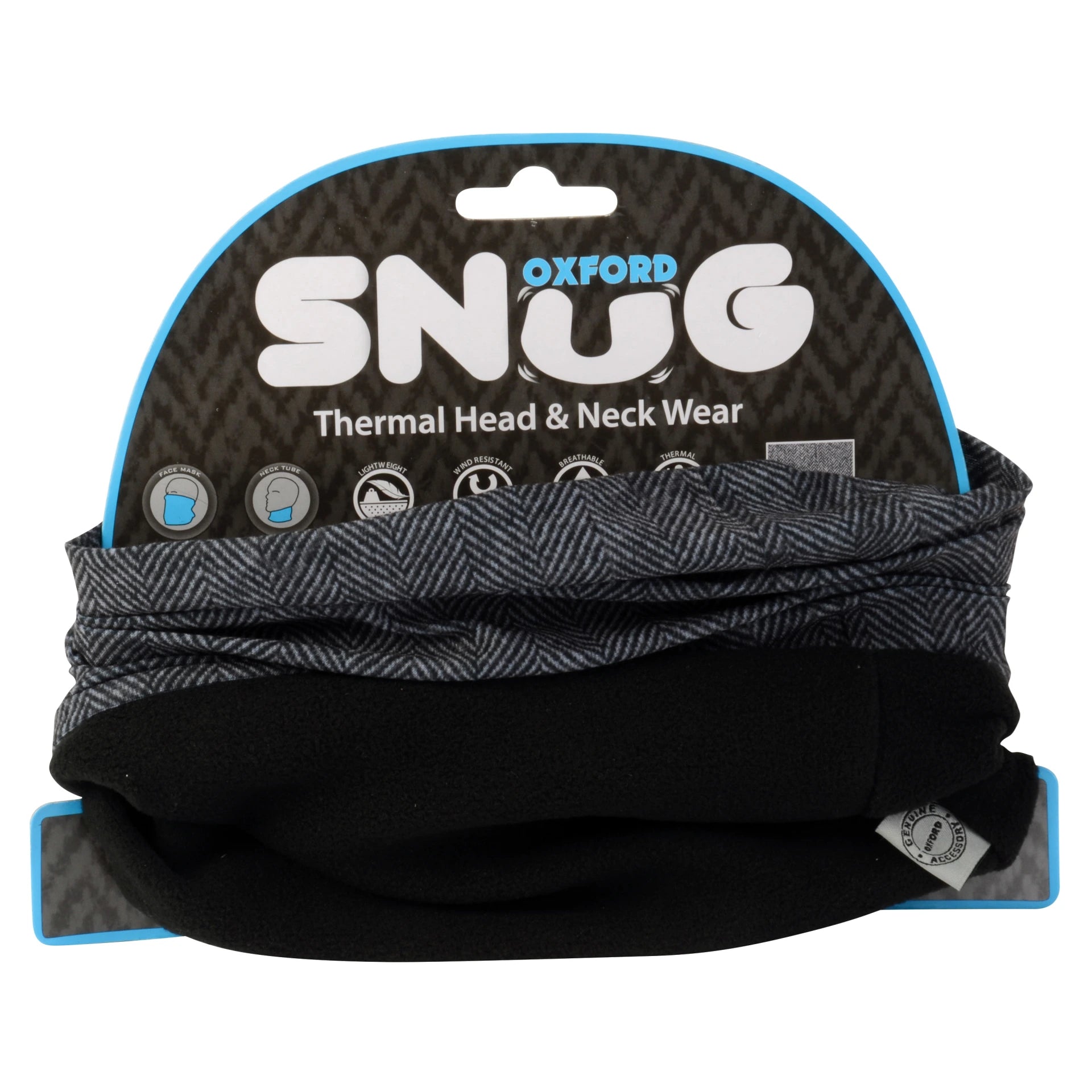 Oxford Snug Herringbone Halsedisse til MC med Fleece