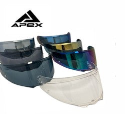 APEX FC500 / FT300 Visir Blå Spejl – Pinlock Ready APEX