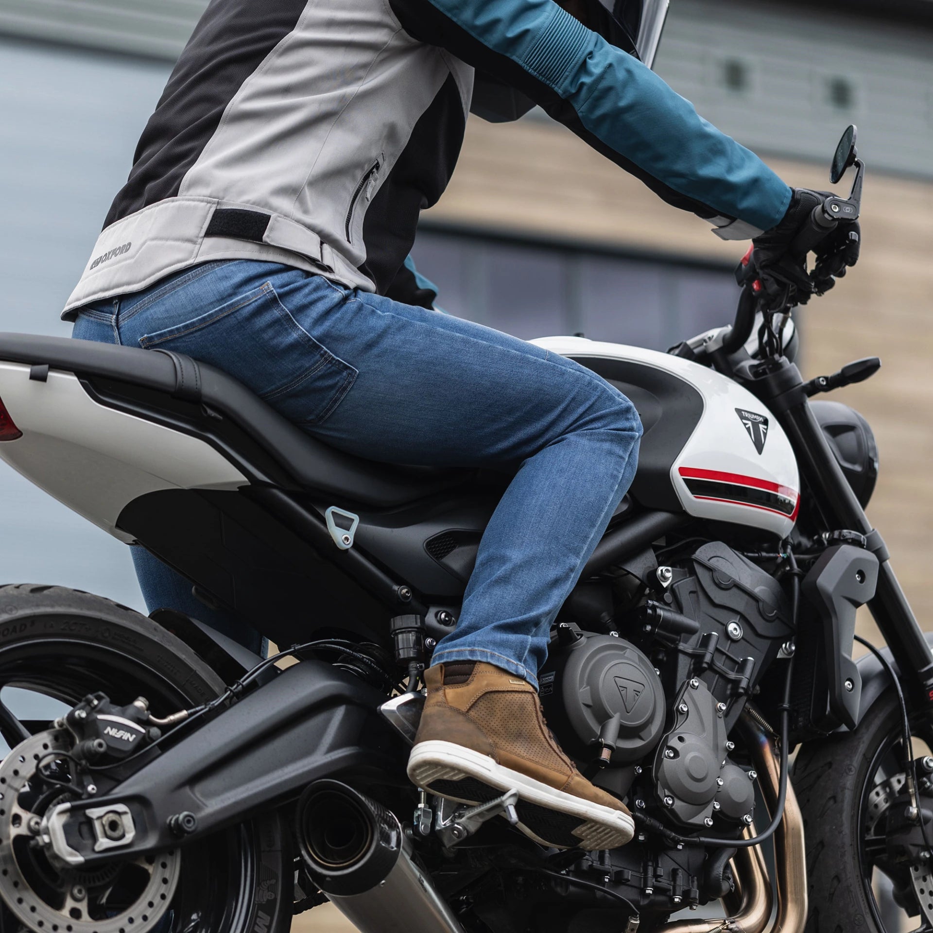 Oxford AA Jeans Slim Herre Blå